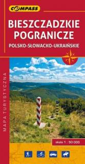 Mapa Bieszczadzkie pogranicze polsko-słowacko-ukraińskie