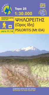 Mapa Masyw góry Ida (Psiloritis)