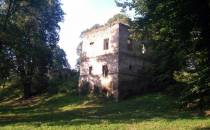 Ruiny zamku w Dąbrówce Starzeńskiej