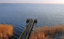 Pomost i przystań nad Jeziorem Łebsko